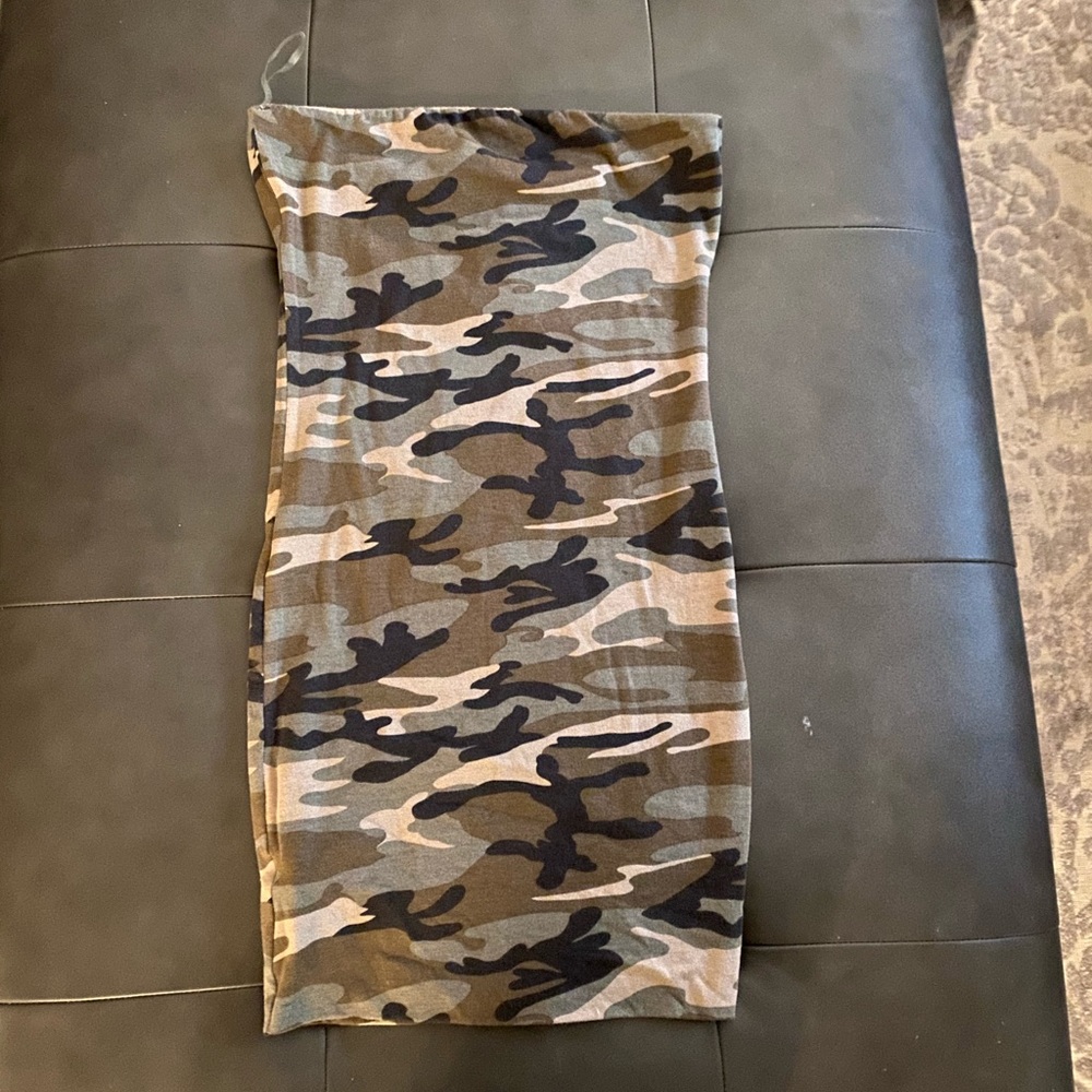 NWT camo mini tube dress